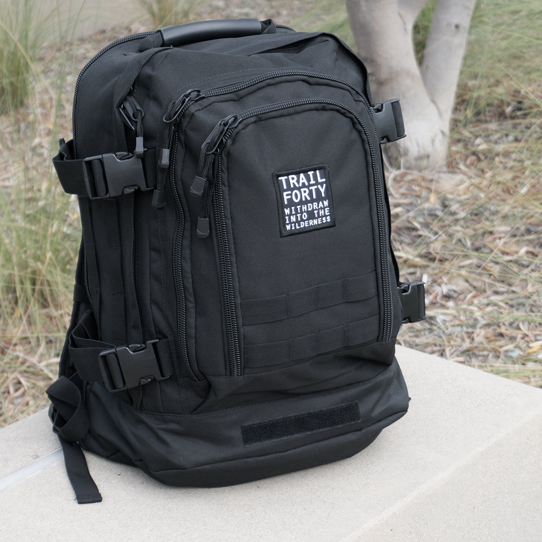 Expandable Backpack | Black - TRAILFORTY.com