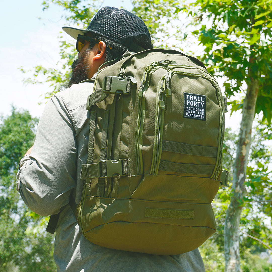 Expandable Backpack | Green - TRAILFORTY.com
