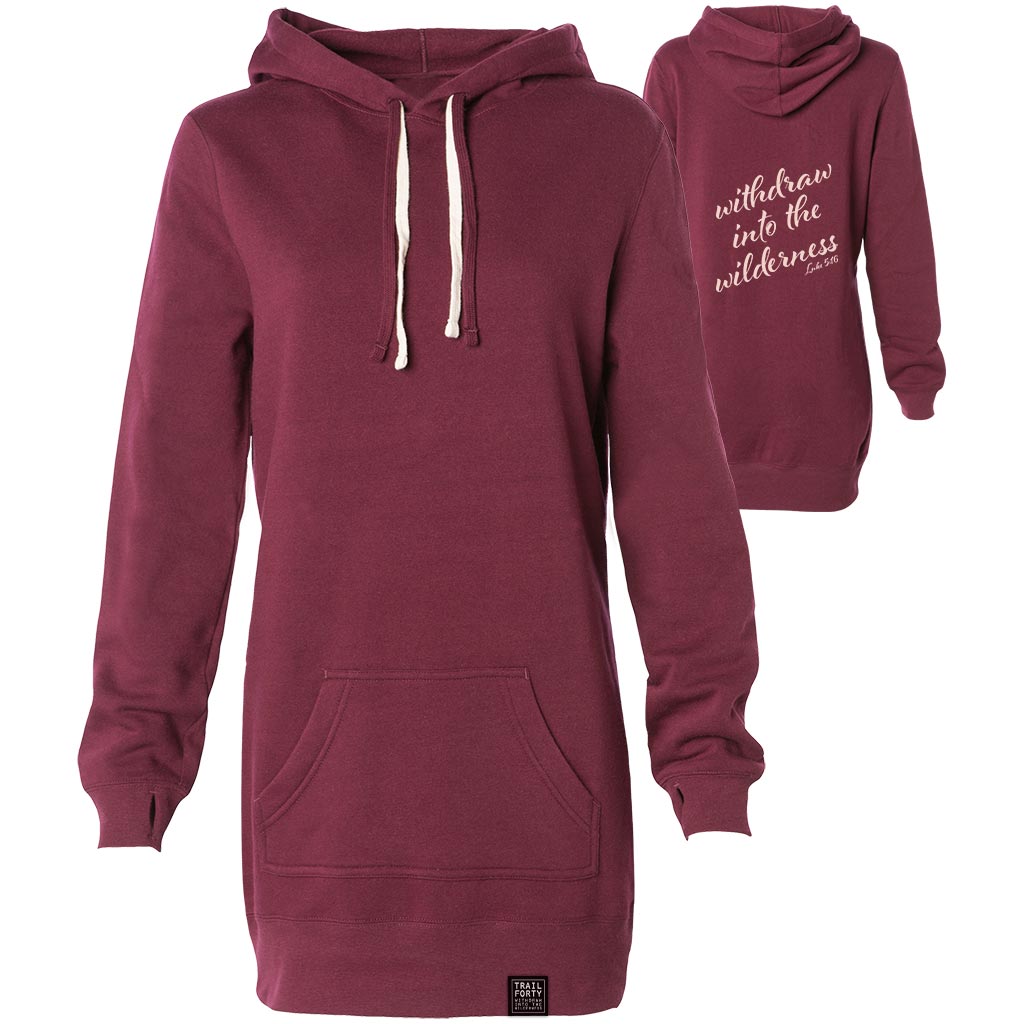 Hooded Pullover Sweatshirt | Women's | Maroon - TRAILFORTY.com