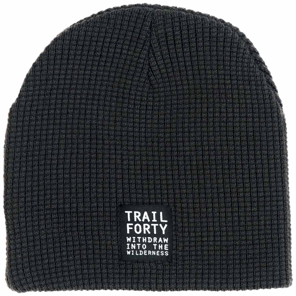 Waffle Knit Beanie | Charcoal - TRAILFORTY.com